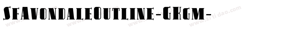 SfAvondaleOutline-GKgm字体转换