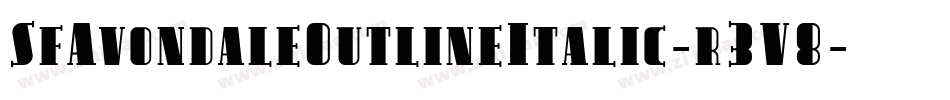 SfAvondaleOutlineItalic-r3V8字体转换 SfAvondaleOutlineItalic-r3V8字体转换