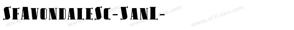 SfAvondaleSc-5anL字体转换