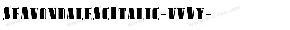 SfAvondaleScItalic-vvVy字体转换