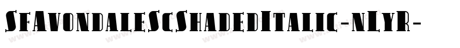 SfAvondaleScShadedItalic-nLyR字体转换