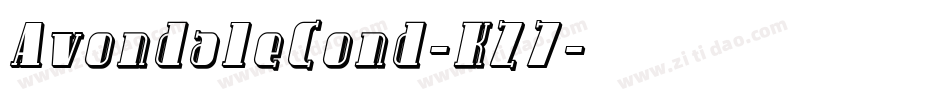 AvondaleCond-KZ7字体转换