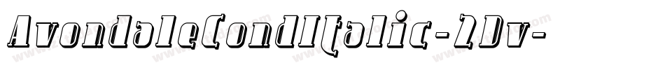 AvondaleCondItalic-2Dv字体转换
