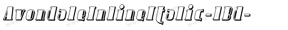 AvondaleInlineItalic-lBd字体转换