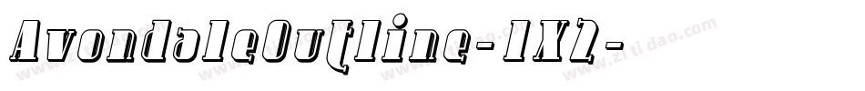 AvondaleOutline-1X2字体转换