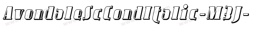 AvondaleScCondItalic-M3J字体转换