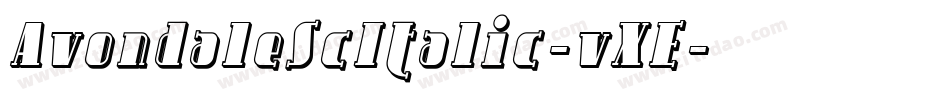 AvondaleScItalic-vXE字体转换