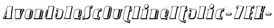 AvondaleScOutlineItalic-7EK字体转换