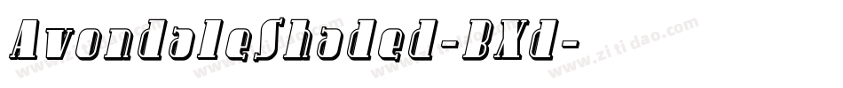 AvondaleShaded-BXd字体转换