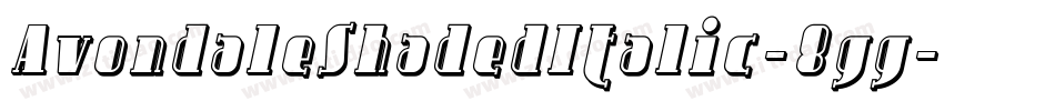 AvondaleShadedItalic-8gg字体转换
