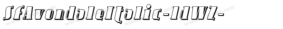 SfAvondaleItalic-ldWZ字体转换