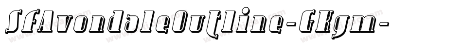 SfAvondaleOutline-GKgm字体转换