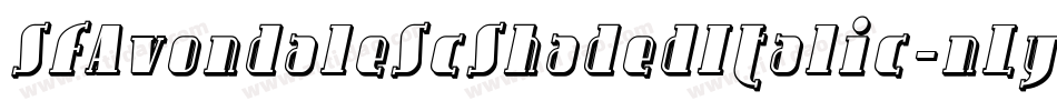 SfAvondaleScShadedItalic-nLyR字体转换
