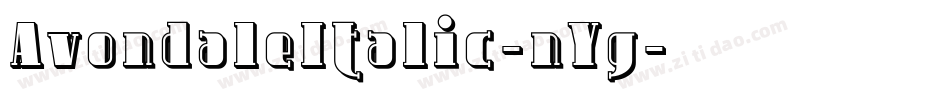 AvondaleItalic-nYg字体转换