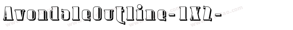 AvondaleOutline-1X2字体转换