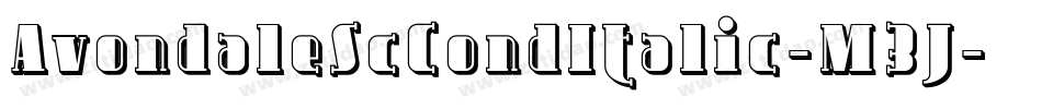 AvondaleScCondItalic-M3J字体转换