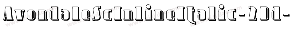 AvondaleScInlineItalic-2Dd字体转换 AvondaleScInlineItalic-2Dd字体转换