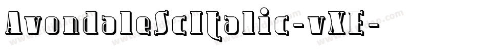 AvondaleScItalic-vXE字体转换