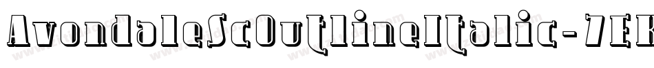 AvondaleScOutlineItalic-7EK字体转换