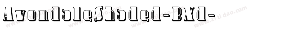 AvondaleShaded-BXd字体转换