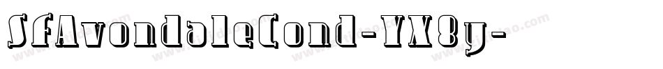 SfAvondaleCond-YX8y字体转换