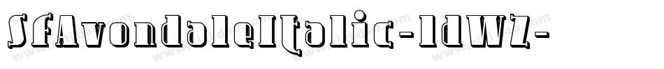SfAvondaleItalic-ldWZ字体转换