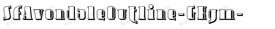 SfAvondaleOutline-GKgm字体转换