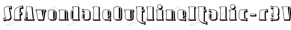 SfAvondaleOutlineItalic-r3V8字体转换 SfAvondaleOutlineItalic-r3V8字体转换