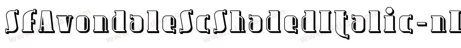 SfAvondaleScShadedItalic-nLyR字体转换