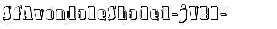 SfAvondaleShaded-jVBl字体转换