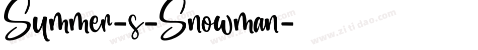 Summer-s-Snowman字体转换