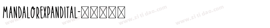 mandalorexpandital字体转换