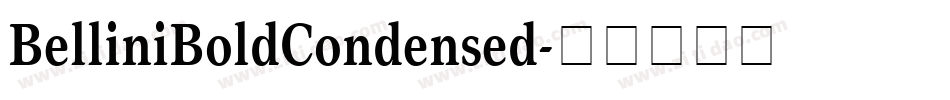 BelliniBoldCondensed字体转换