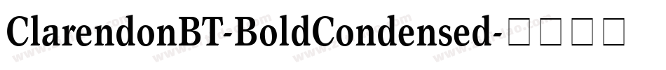 ClarendonBT-BoldCondensed字体转换