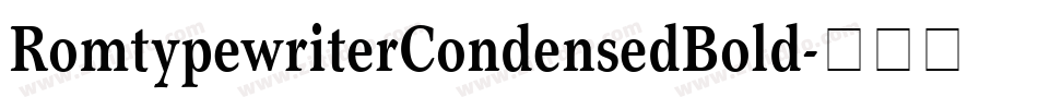 RomtypewriterCondensedBold字体转换