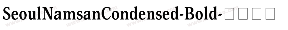 SeoulNamsanCondensed-Bold字体转换