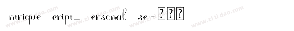 IntriqueScript_PersonalUse字体转换