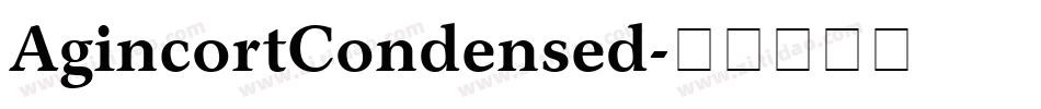 AgincortCondensed字体转换