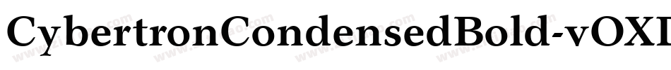CybertronCondensedBold-vOXD字体转换