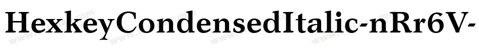 HexkeyCondensedItalic-nRr6V字体转换