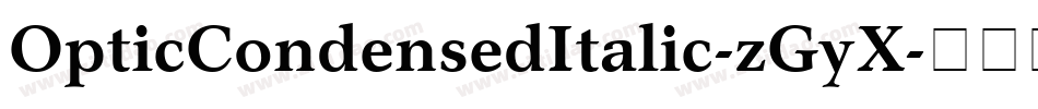 OpticCondensedItalic-zGyX字体转换