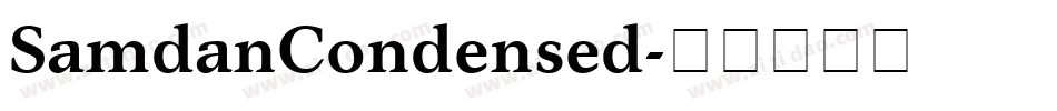SamdanCondensed字体转换