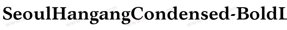 SeoulHangangCondensed-BoldL字体转换