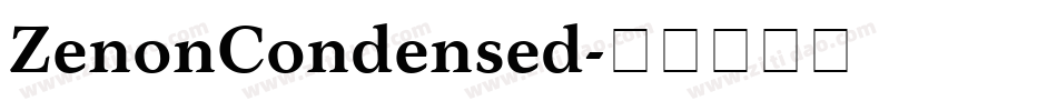 ZenonCondensed字体转换