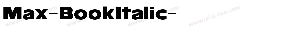 Max-BookItalic字体转换