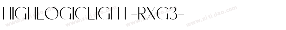 HighLogicLight-Rxg3字体转换