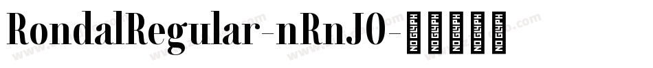 RondalRegular-nRnJO字体转换