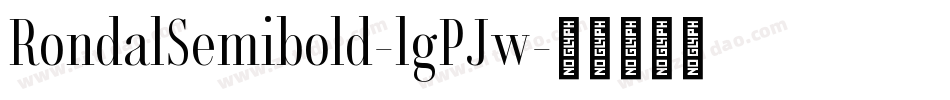 RondalSemibold-lgPJw字体转换