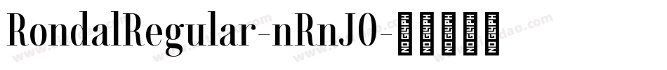 RondalRegular-nRnJO字体转换