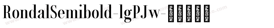RondalSemibold-lgPJw字体转换